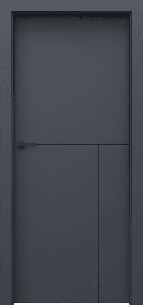 PORTA LINE L.1 - Matt lacquered veneer - Graphite Matt