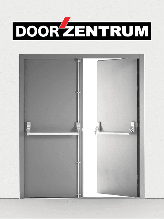 Двукрила противопожарна врата EI 60 и EI 120 - сертифицирана пожароустойчива врата за обществени сгради