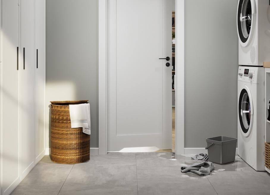 Пералнята заля банята?