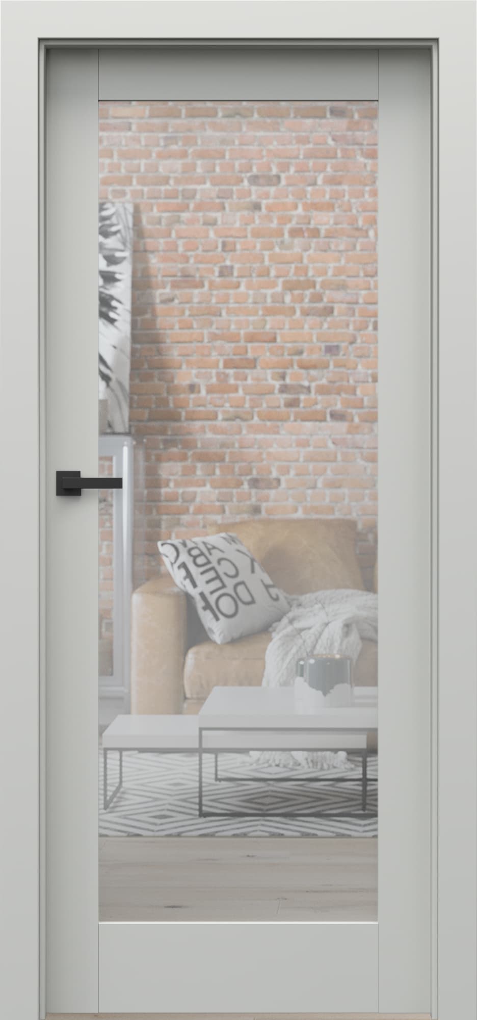 PORTA GRANDE A.1 with a mirror - Premium Plus UV paint - Gray