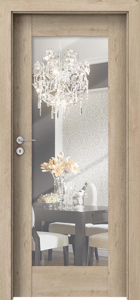 PORTA INSPIRE A.1 with mirror - Portaperfect 3D veneer - Classic Oak