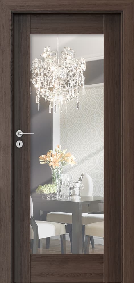 PORTA INSPIRE A.1 with mirror - Portaperfect 3D veneer - Havana Oak