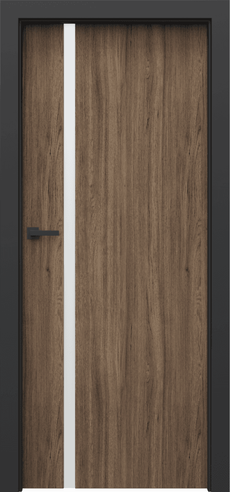 PORTA LOFT 4.A with black door frame - Portaperfect 3D veneer - Dark Matt Oak