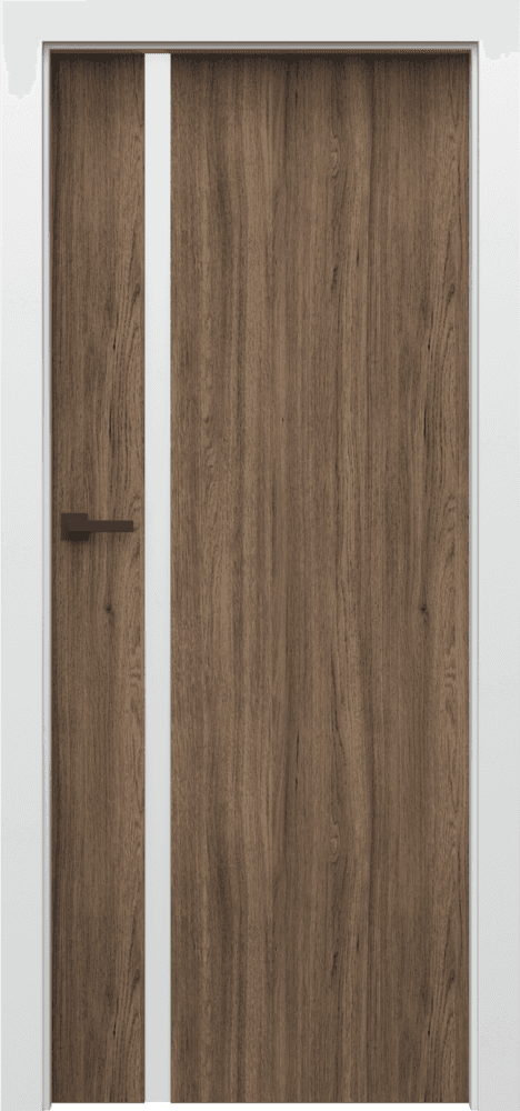 PORTA LOFT 4.A with white door frame - Portaperfect 3D veneer - Dark Matt Oak