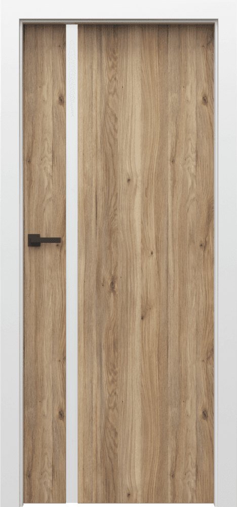 PORTA LOFT 4.A with white door frame - Portaperfect 3D veneer - Mauvella Oak