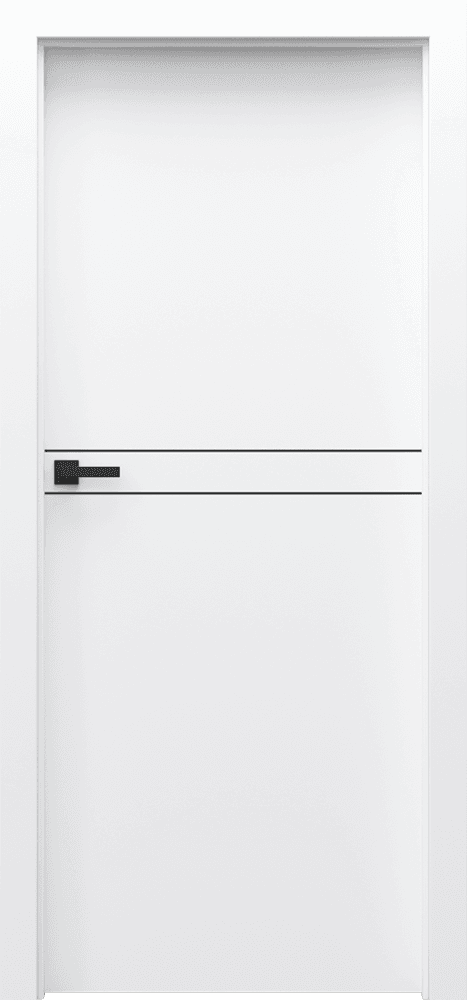 Porta DESIRE 4 black decorative inlays - Premium Plus UV paint - White