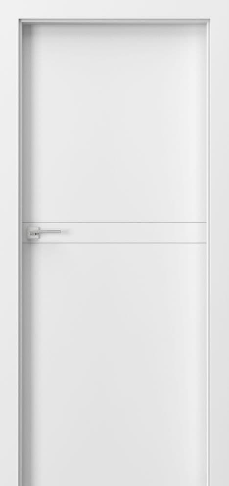 Porta DESIRE 4 silver decorative inlays - Premium Plus UV paint - White