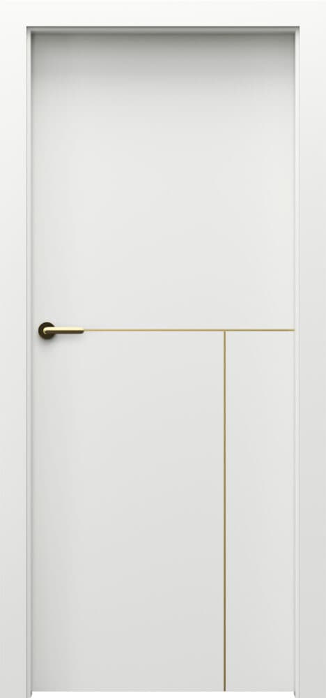 Porta DESIRE 5 gold decorative inlays - Premium Plus UV paint - White